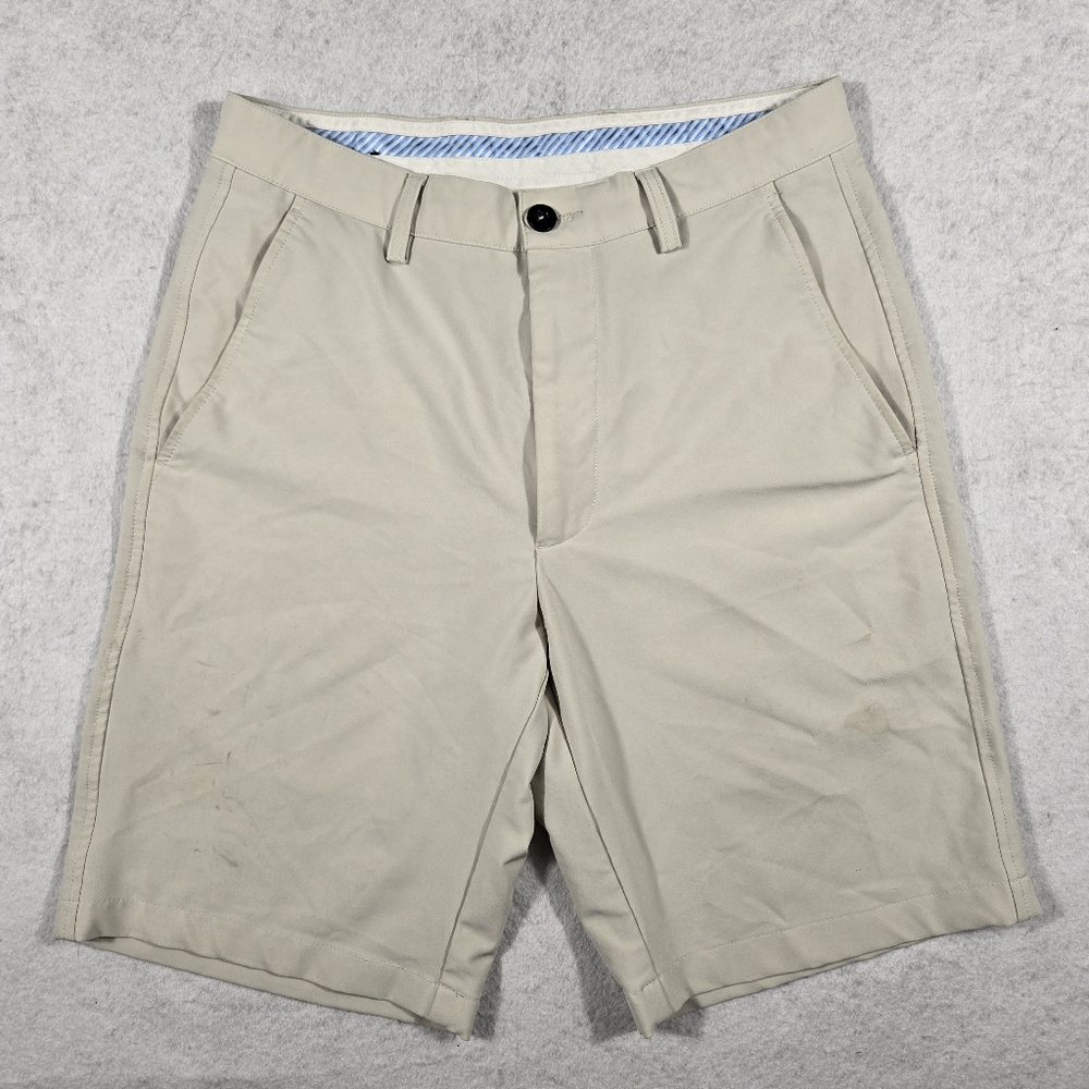 FootJoy FJ Golf Shorts Mens Size 30 Beige Flat Front Lightweight Performance